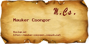 Mauker Csongor névjegykártya