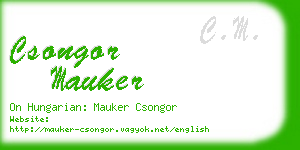 csongor mauker business card